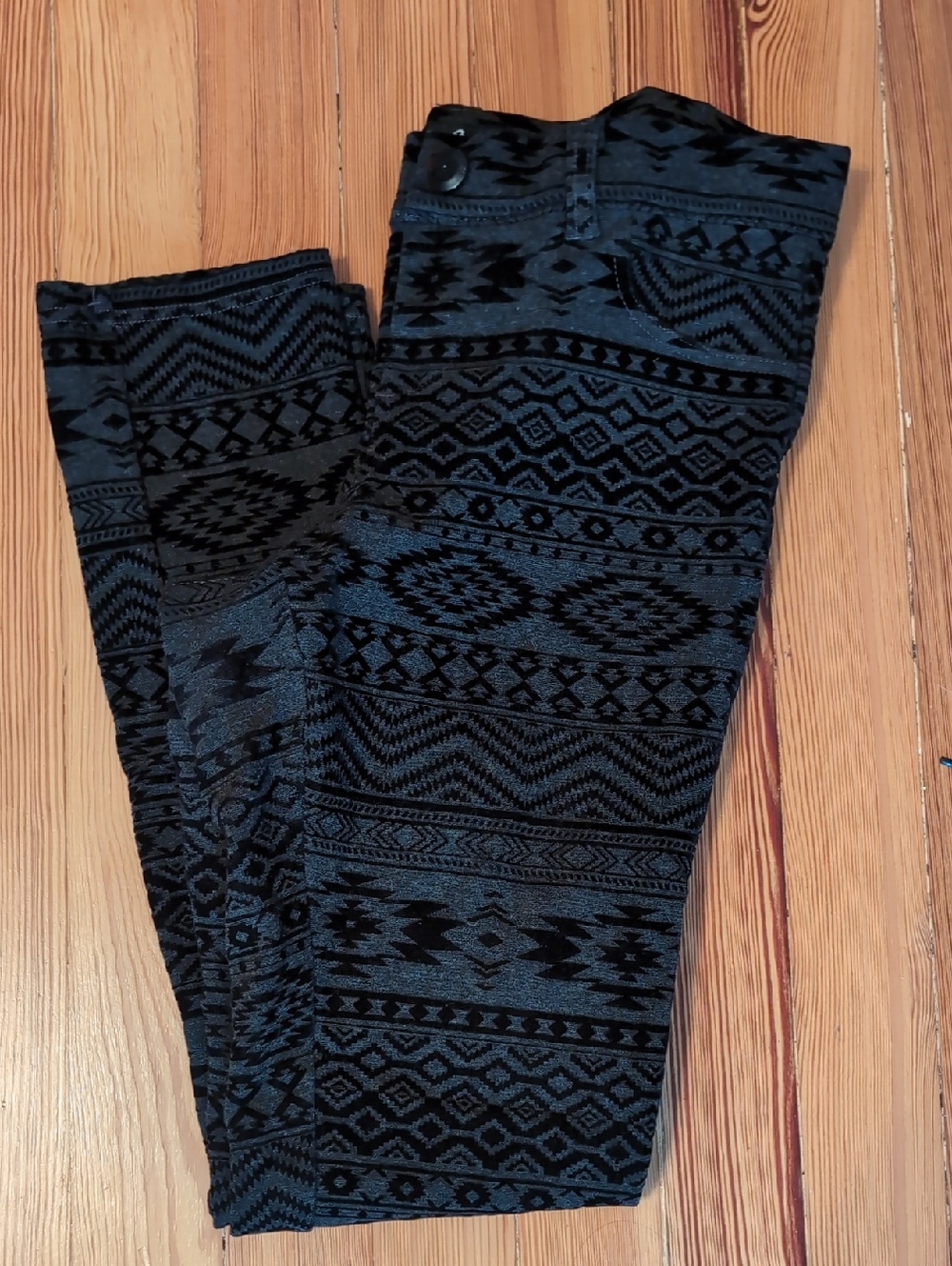 Boom Boom Pull On Stretchy Jeans Black Label Patch Size Large